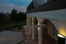 Deck with arches and lighting